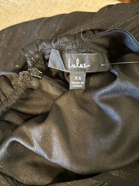 Lulu's Black Satin Jumpsuit XS